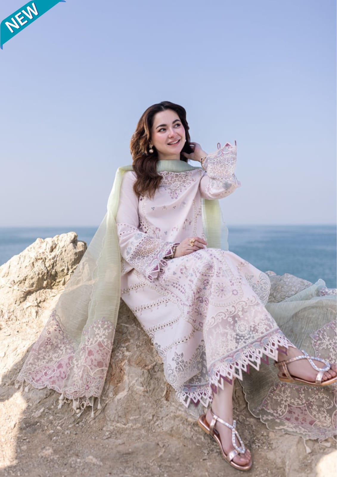 Lawn Collection - Qalamkar - Sahil Kinare - FP#08 - Nia