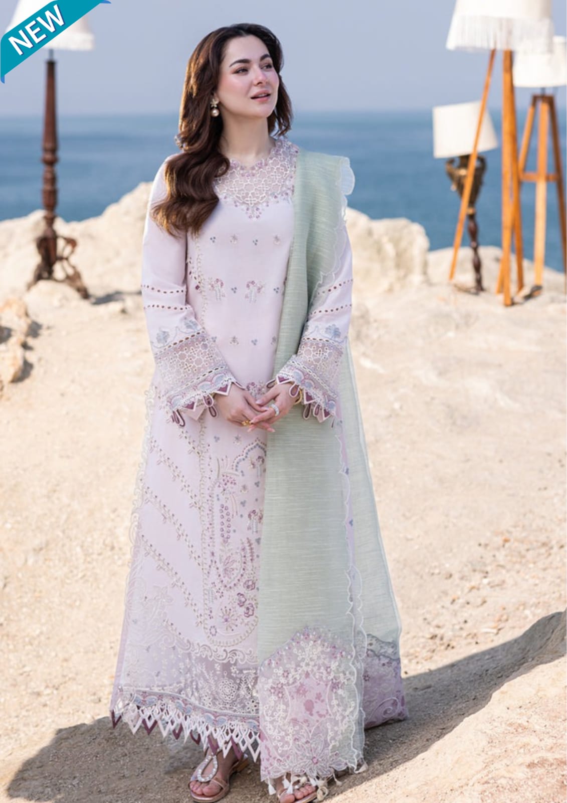 Lawn Collection - Qalamkar - Sahil Kinare - FP#08 - Nia