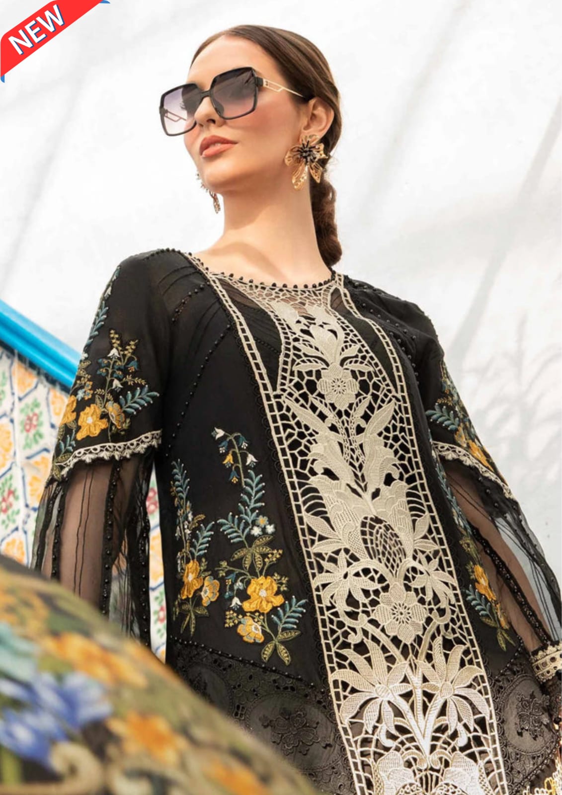 Maria.B Embroidered Luxury Lawn-15B