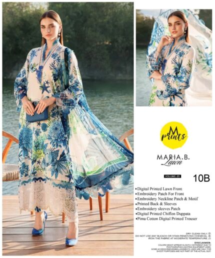 3 Piece Unstitched Printed Lawn Suit