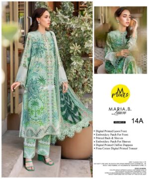 3 Piece Unstitched Printed Lawn Suit