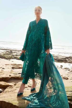 3 Piece Unstitched Embroidered Organza Lawn Suit