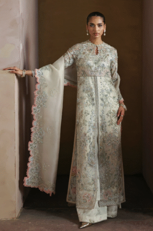 Soraya Lumene Embroidered Organza 3Pc Suit - Novara